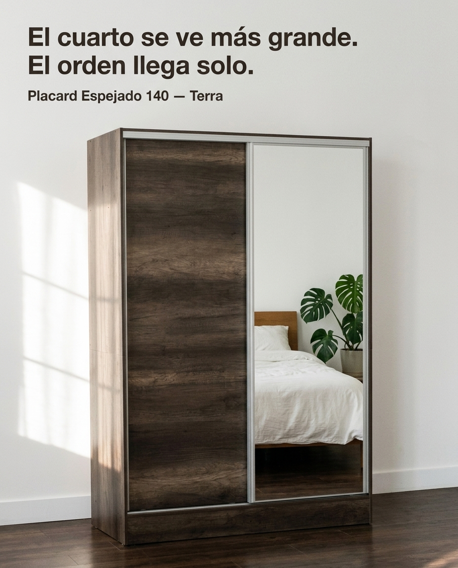 El cuarto se ve más grande. El orden llega solo.