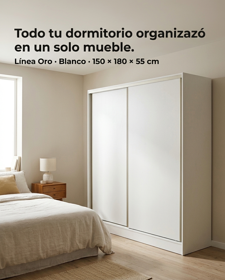 Todo tu dormitorio organizado en un solo mueble.