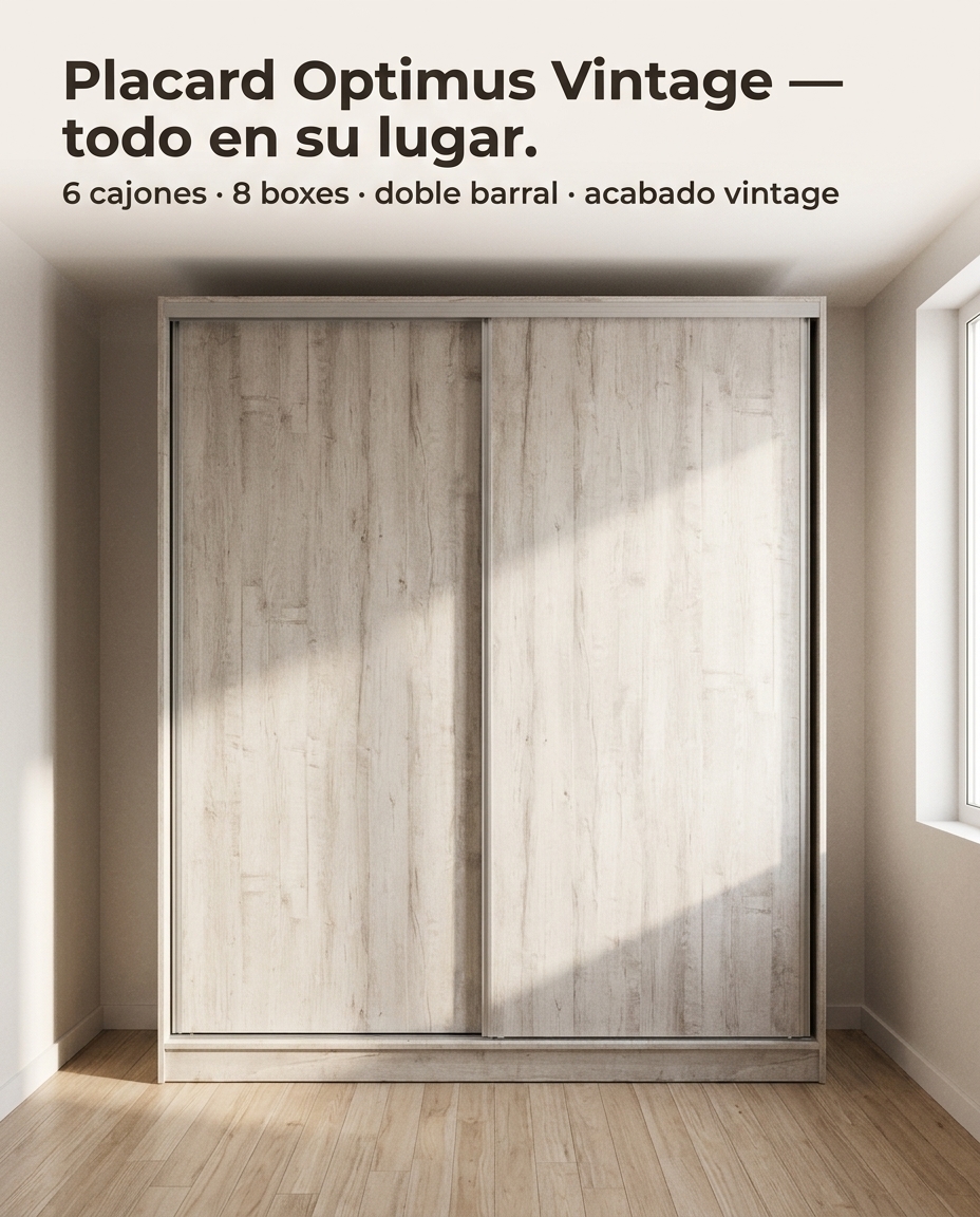 Placard Optimus Vintage &mdash; todo en su lugar.