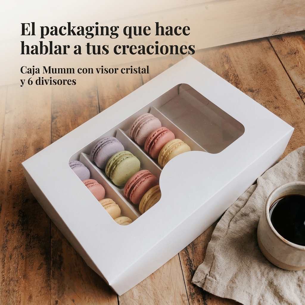Caja Mumm con visor cristal y divisores