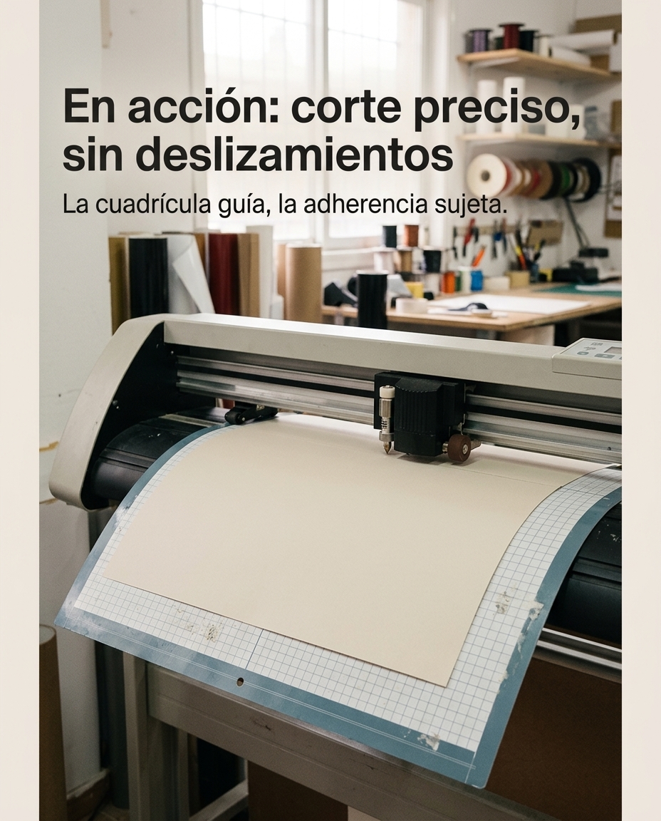 En acción: corte preciso, sin deslizamientos