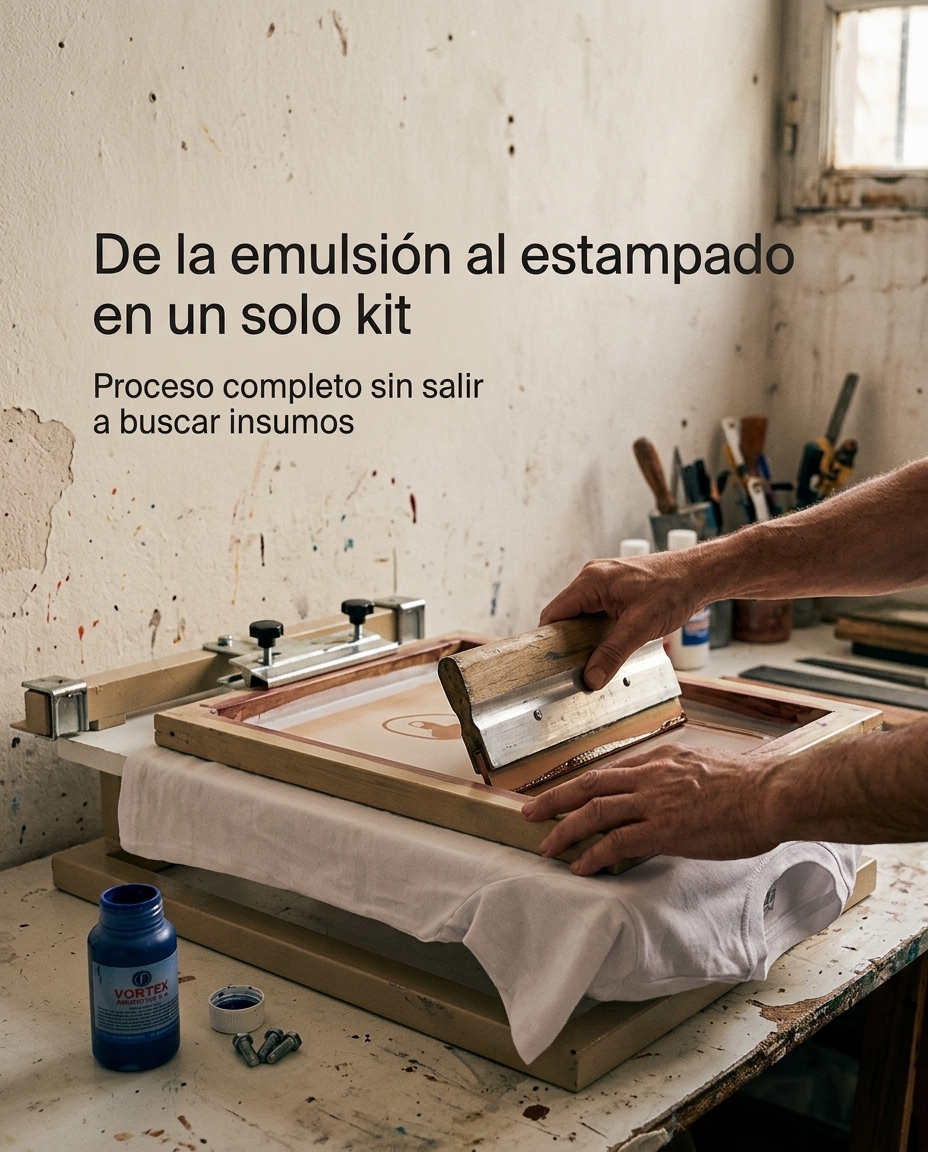 De la emulsión al estampado en un solo kit