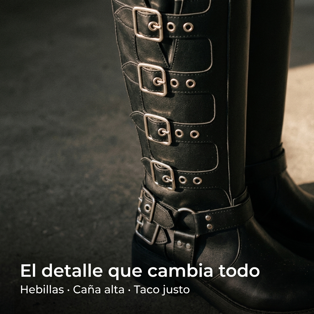 Detalle de las hebillas de la Bota Sora