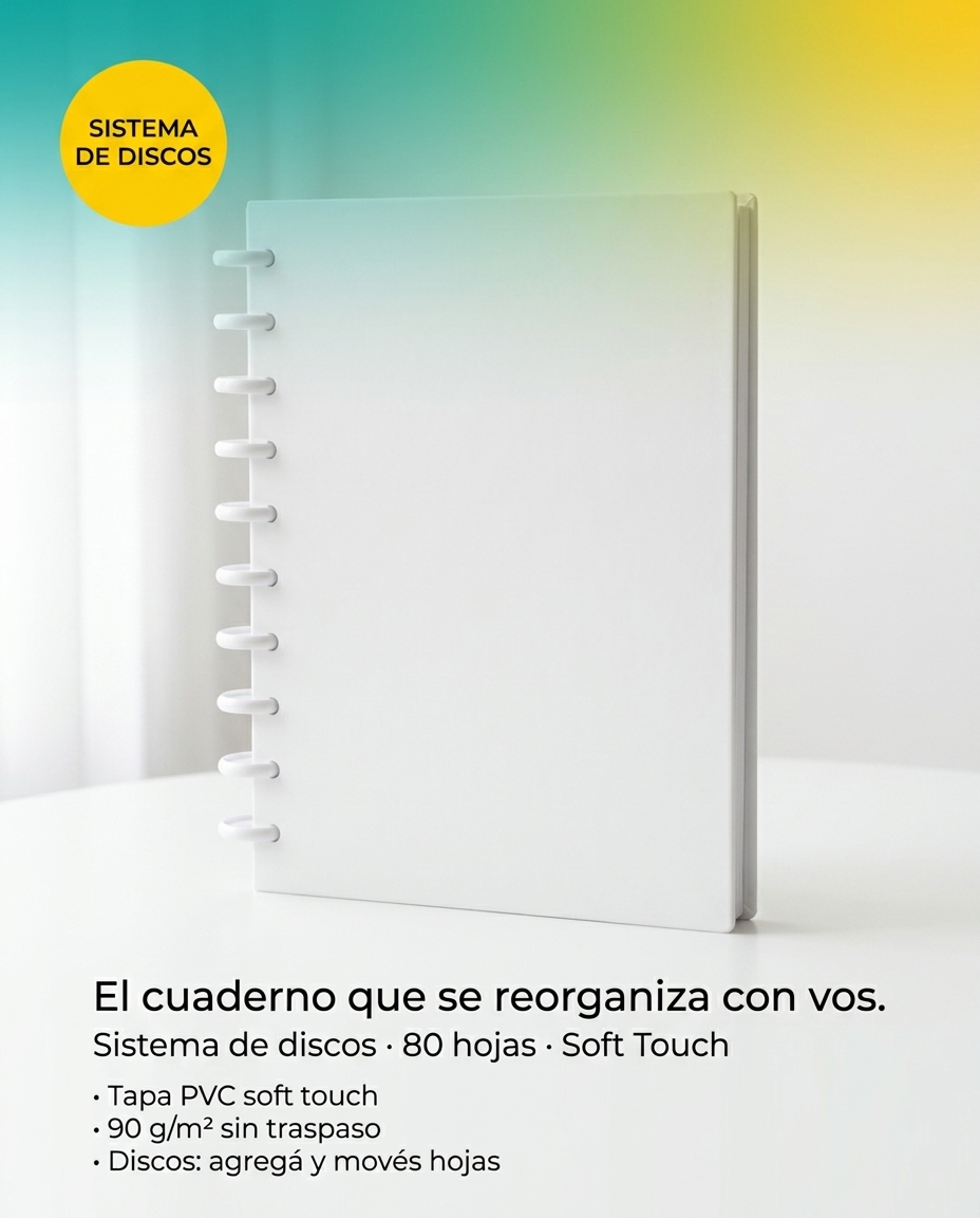El cuaderno que se reorganiza con vos.
