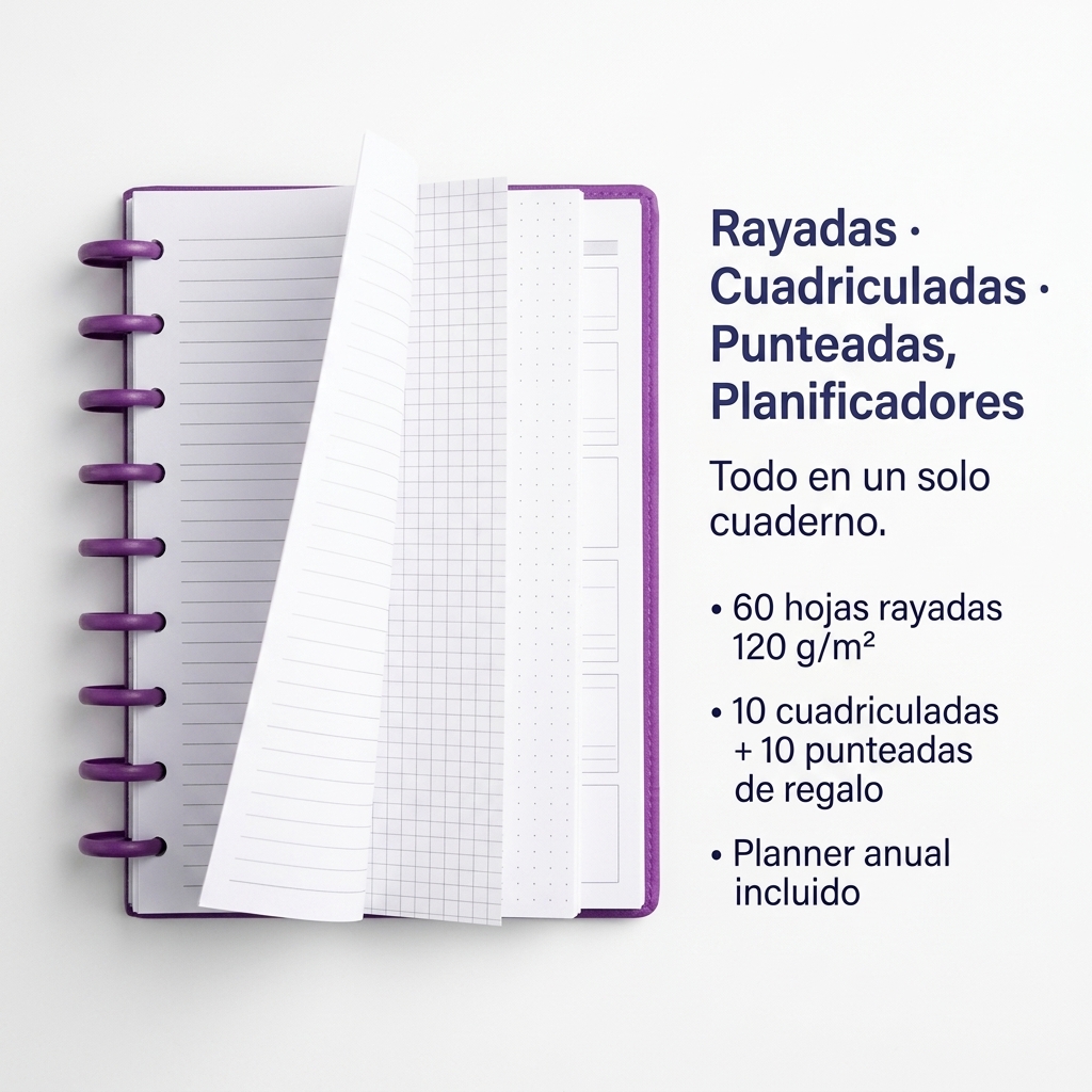 Todo lo que incluye tu cuaderno A5.