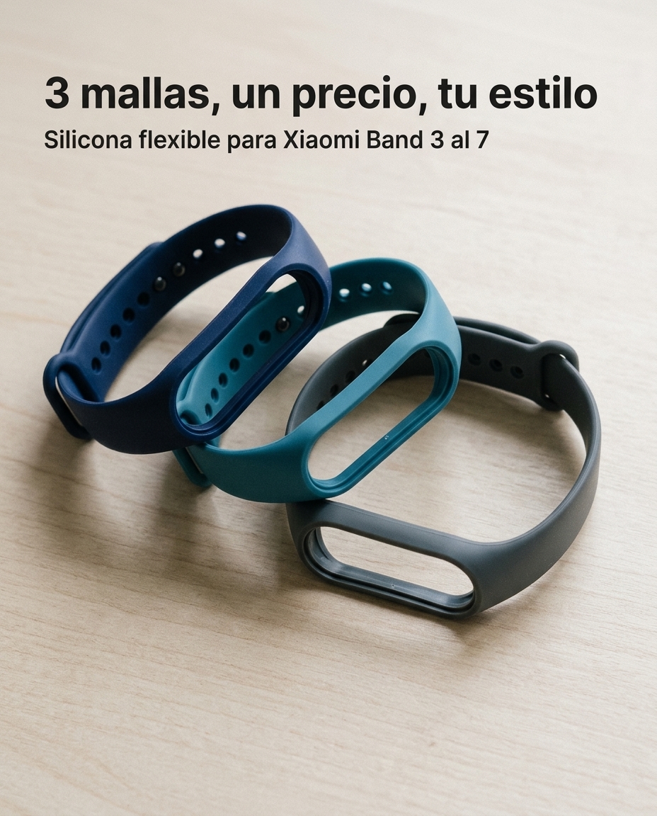 Pack de 3 mallas para Xiaomi Band