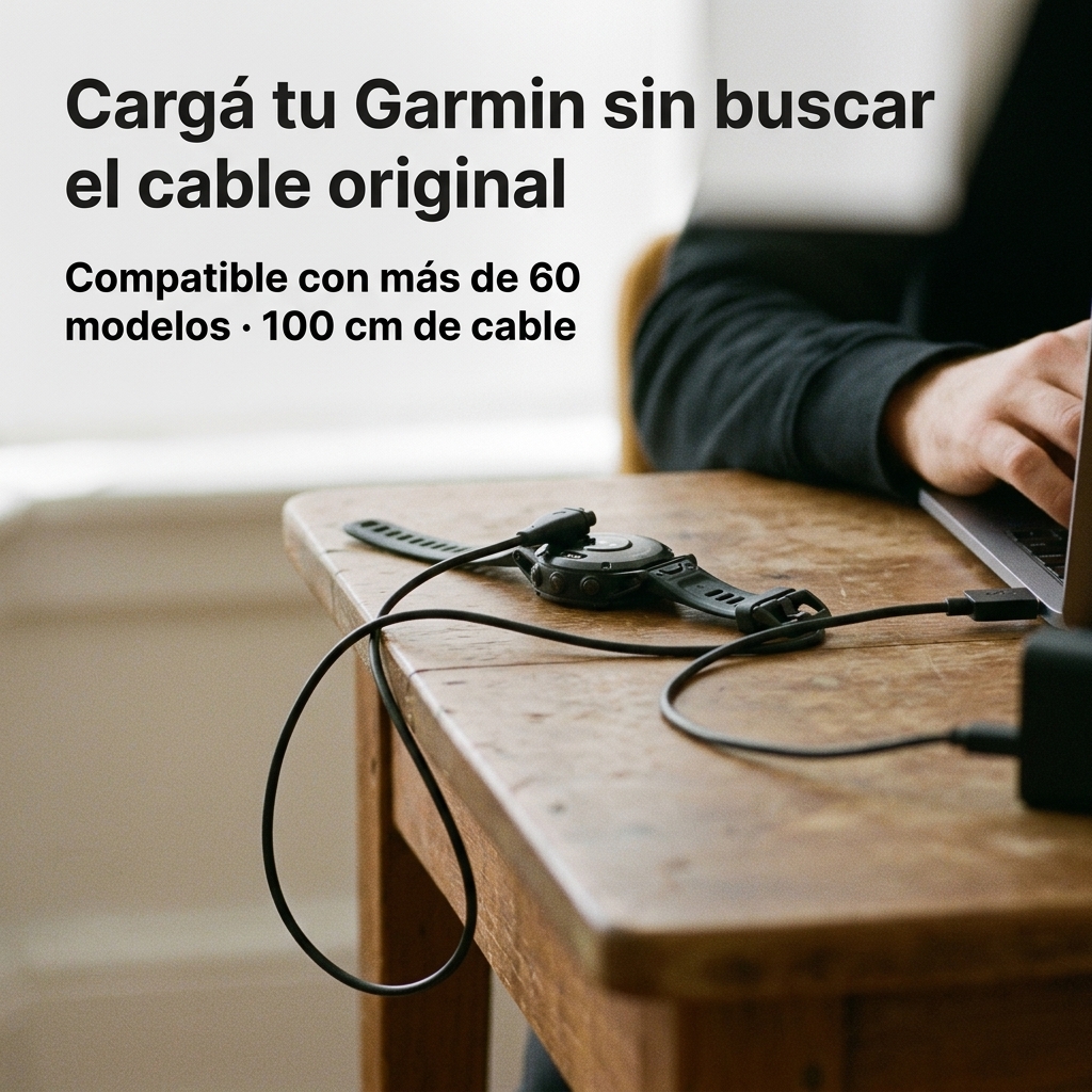 Cargá tu Garmin sin buscar el cable original