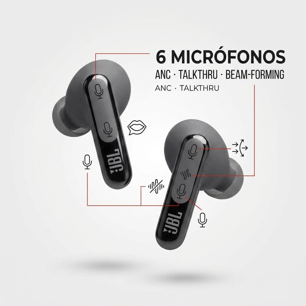 6 micr&oacute;fonos. Voz cristalina en cada llamada.