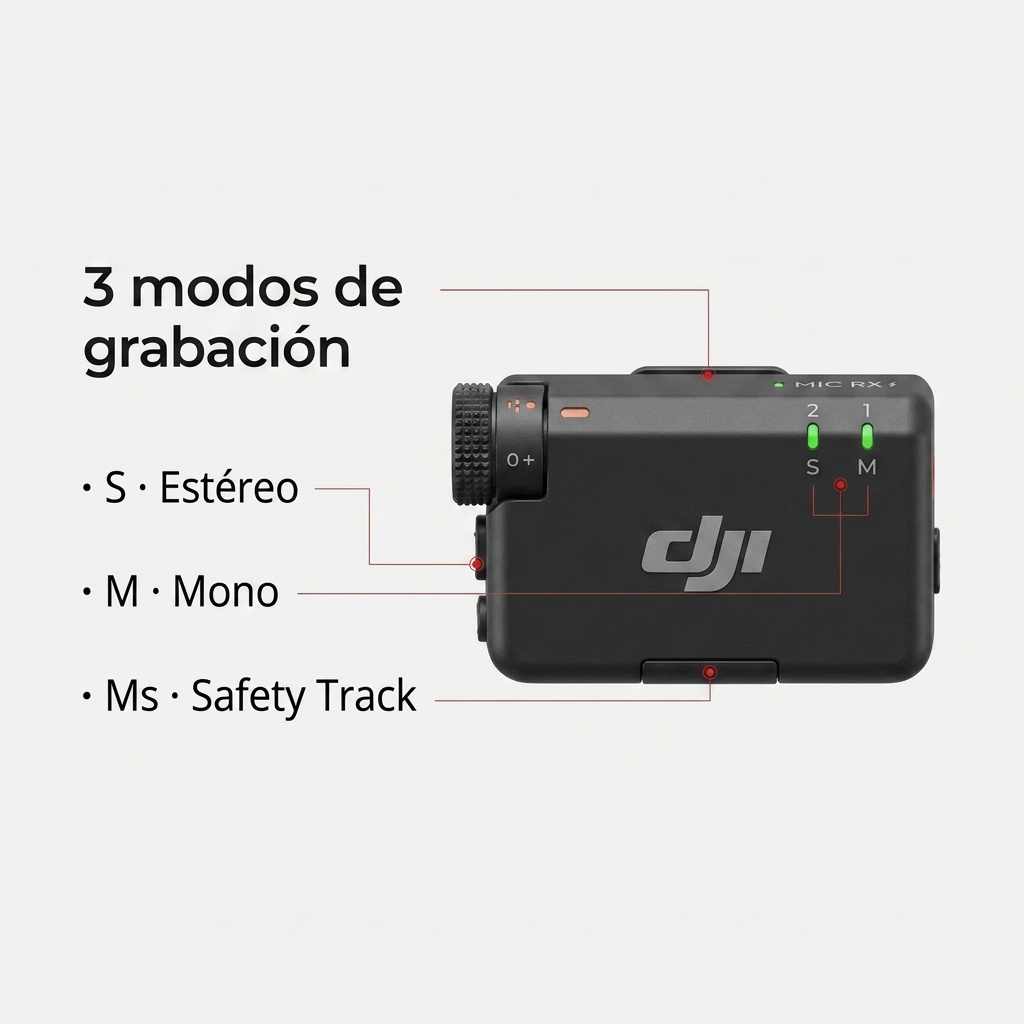 3 modos de grabación para cada situación.
