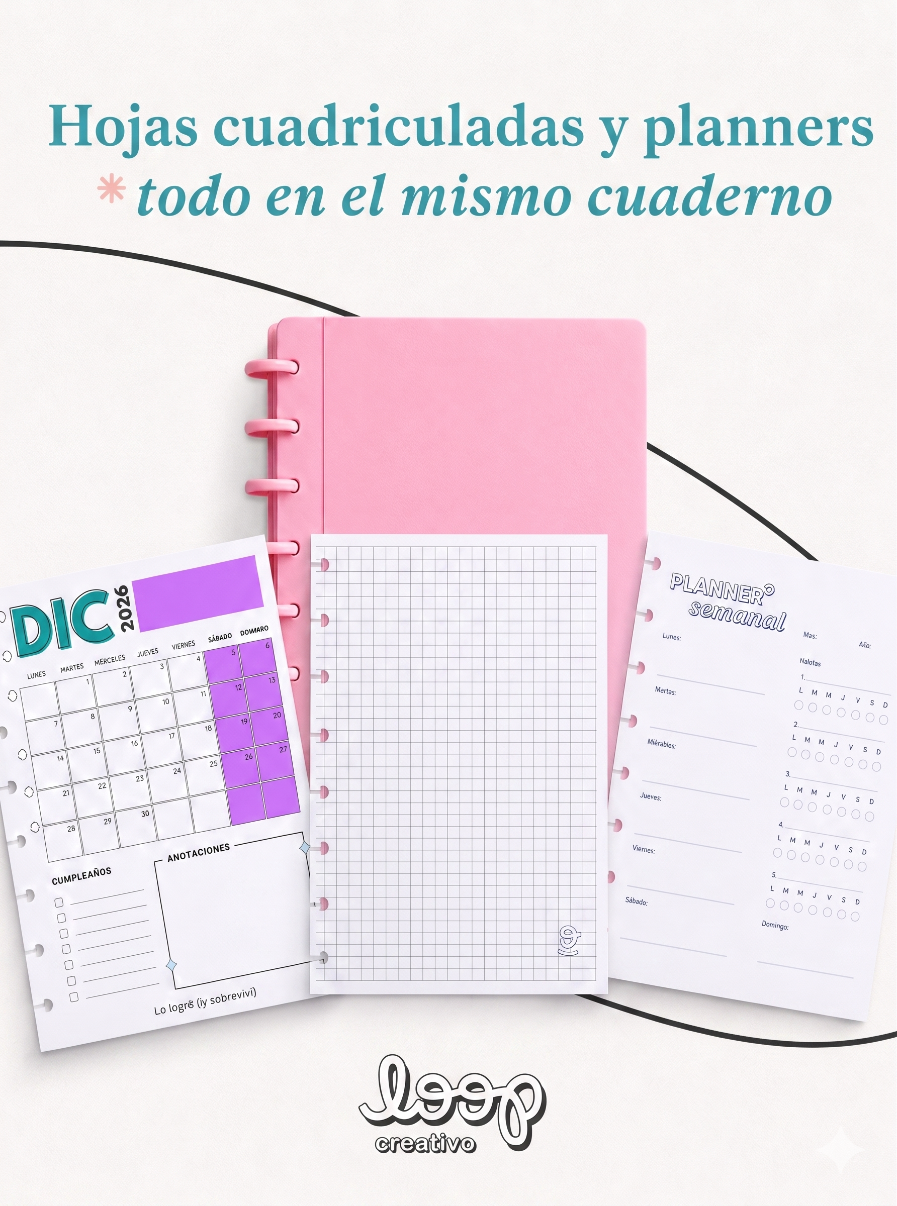 Contenido incluido en el cuaderno Loop Creativo