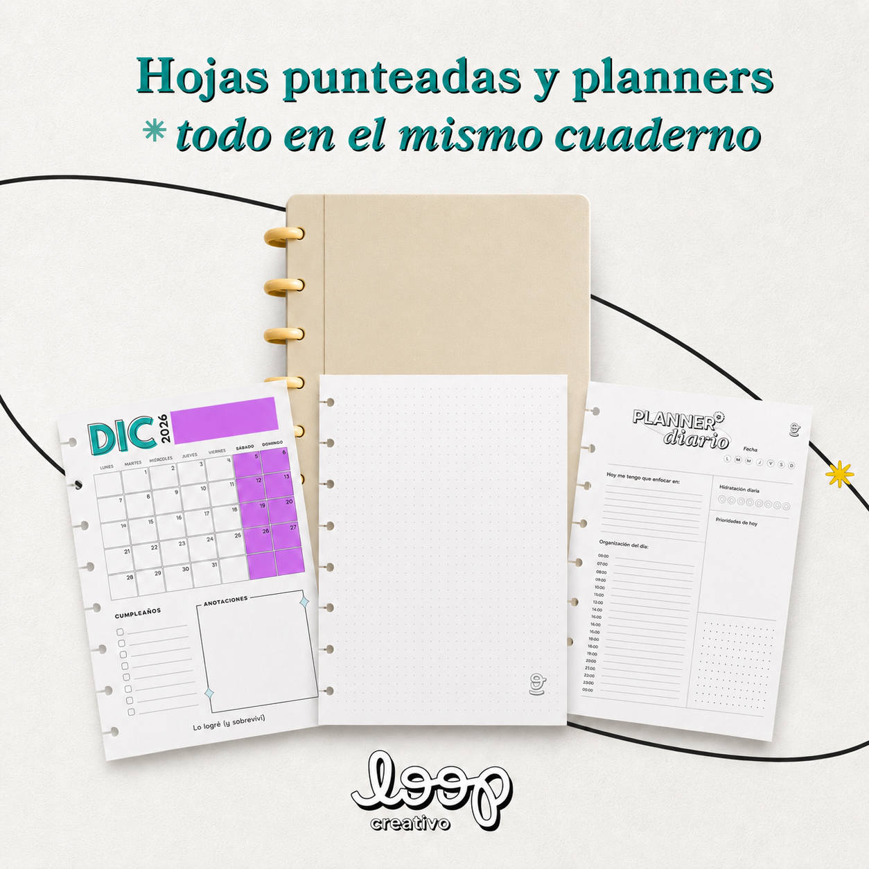 Sistema de hojas intercambiables de Loop Creativo